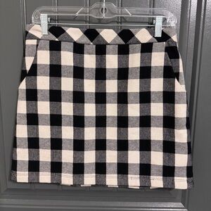Love, Margaux Black and White Plaid Mini Skirt